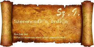 Szerencsés Irén névjegykártya